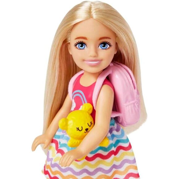 🆕Barbie Chelsea Small Doll Accessories, Travel Set with Puppy Pet & Backpack - Picture 3 of 8